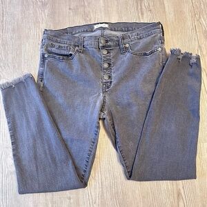 Madewell Highrise Skinny Jeans Size 32 - Faded Black Wash - EUC